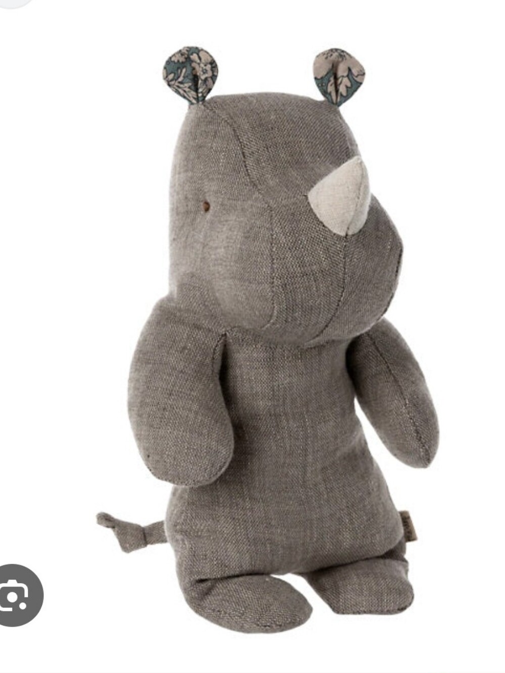 Maileg Plush Rhino Soft Toy - Gray